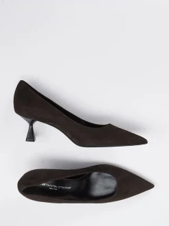 Konstantin Starke – Pumps aus Veloursleder Dunkelbraun