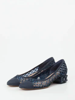Konstantin Starke – Pumps aus Netz mit Pailletten blau