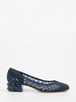 Konstantin Starke – Pumps aus Netz mit Pailletten blau