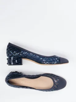 Konstantin Starke – Pumps aus Netz mit Pailletten blau