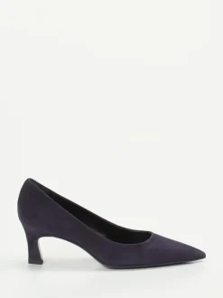 Konstantin Starke – Pumps aus Veloursleder tiefviolett