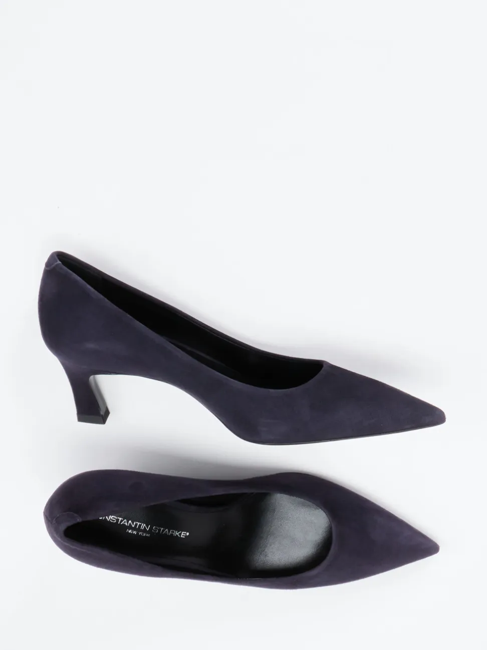 Konstantin Starke – Pumps aus Veloursleder tiefviolett