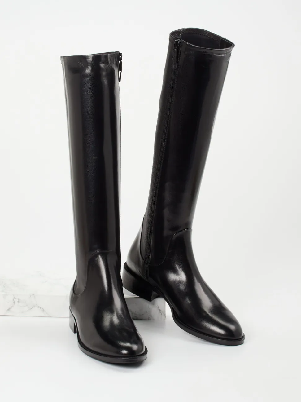 Konstantin Starke – Reitstiefel aus Lammleder Schwarz