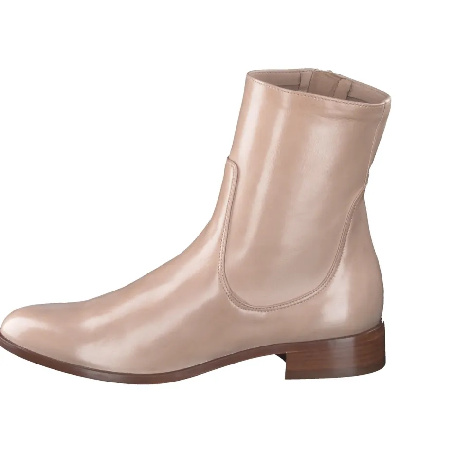 Konstantin Starke – Reißverschluss-Stiefeletten aus Lammleder beige