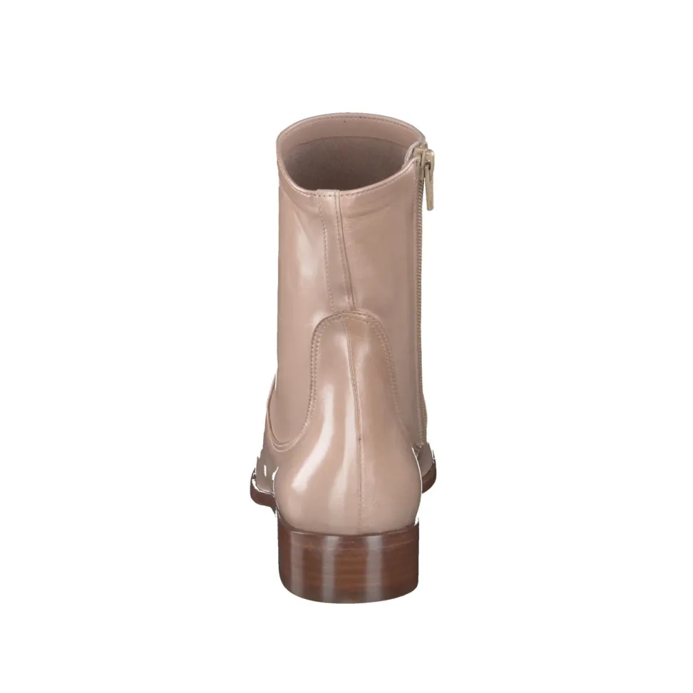 Konstantin Starke – Reißverschluss-Stiefeletten aus Lammleder beige