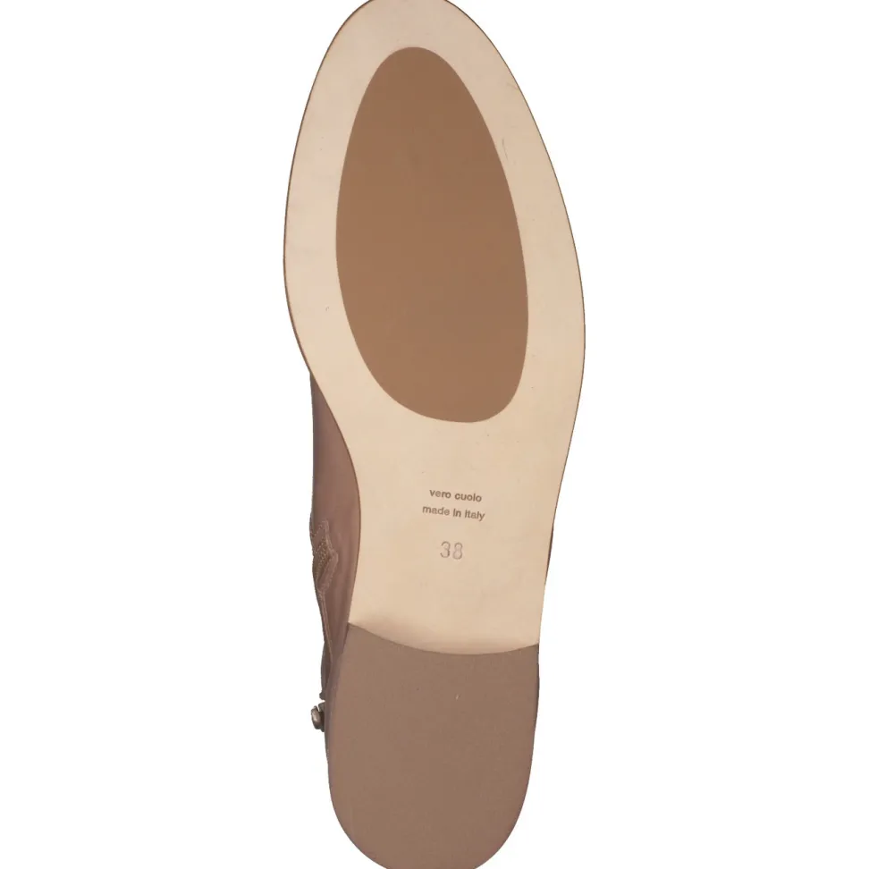 Konstantin Starke – Reißverschluss-Stiefeletten aus Lammleder beige