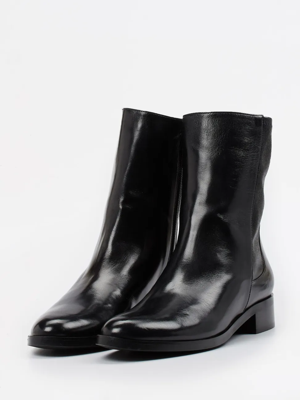 Konstantin Starke – Reißverschluss-Stiefelette aus Lammleder Blau