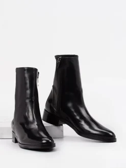 Konstantin Starke – Reißverschluss-Stiefelette aus Lammleder Blau