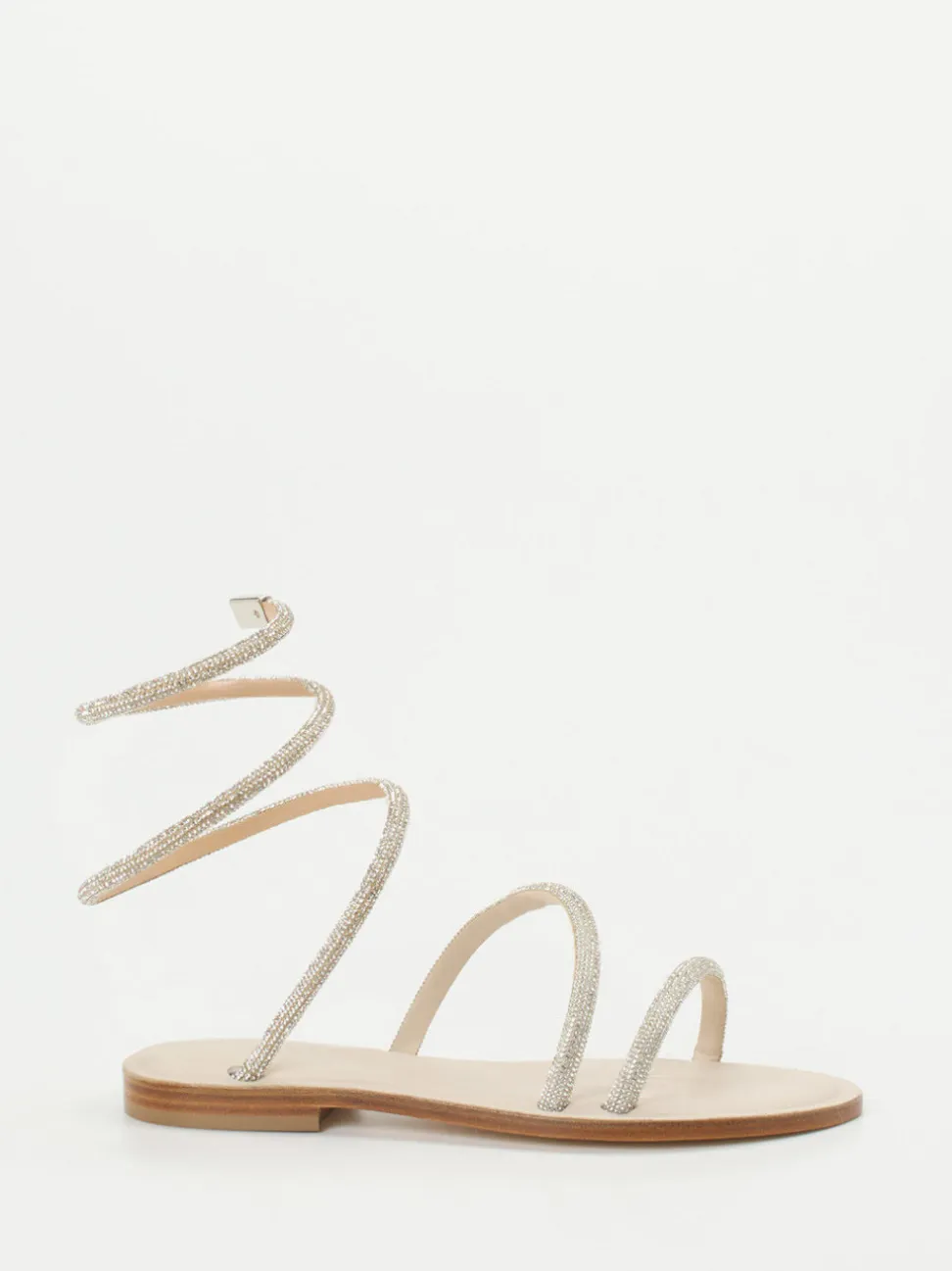 Konstantin Starke – Riemchensandale aus Metallicleder Beige