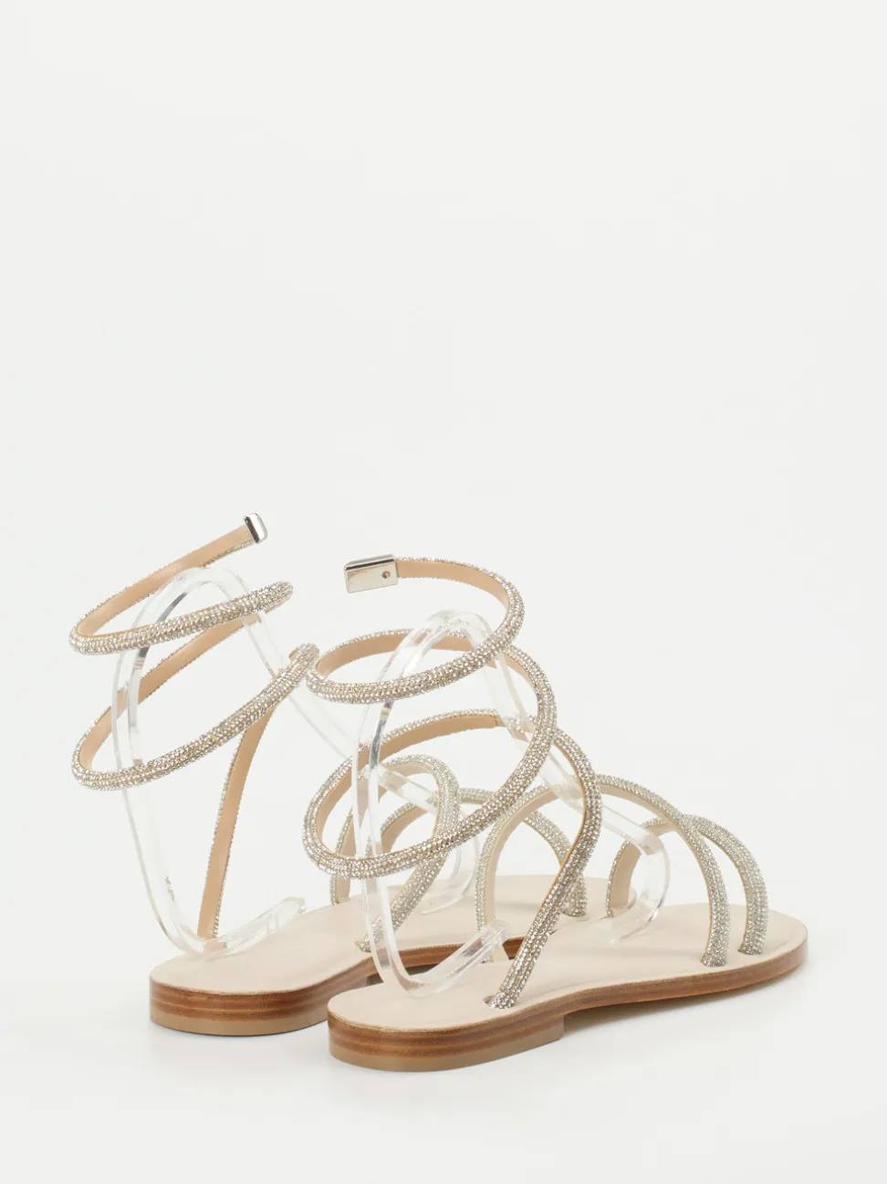 Konstantin Starke – Riemchensandale aus Metallicleder Beige