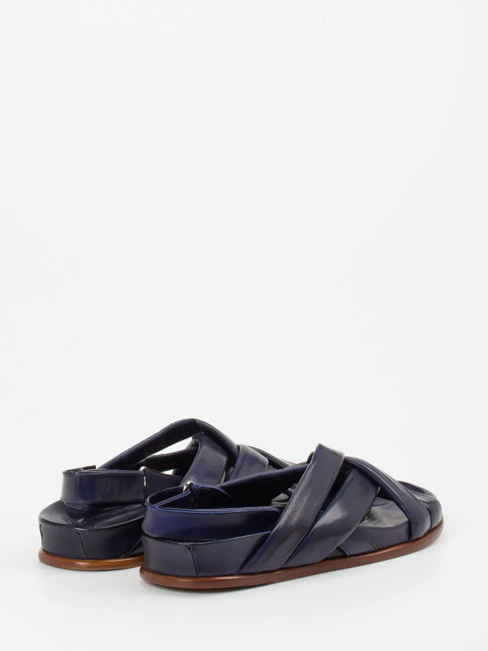 Konstantin Starke – Riemchensandalen aus Lammleder Dunkelblau