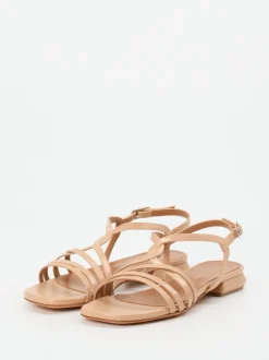 Konstantin Starke – Riemchensandalen aus Lackleder beige