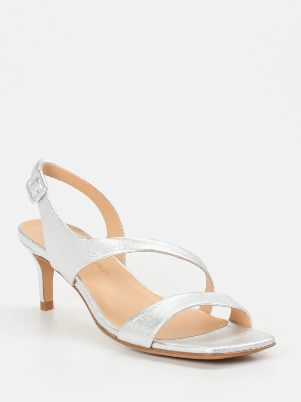 Konstantin Starke – Sandalette aus Metallicleder silber