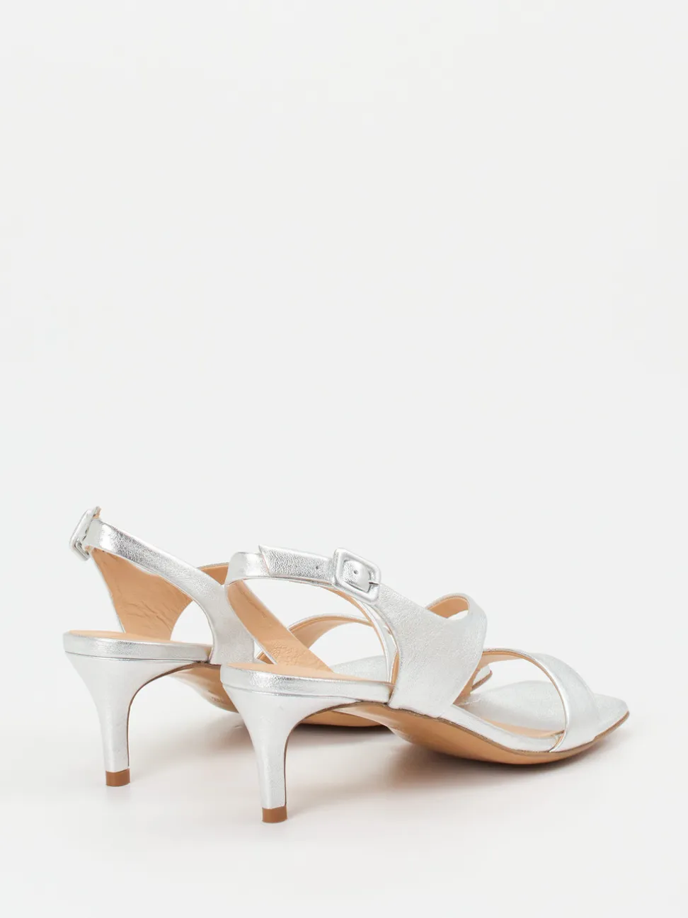 Konstantin Starke – Sandalette aus Metallicleder silber