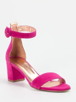 Konstantin Starke – Sandalette aus Veloursleder pink