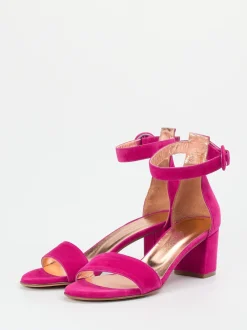 Konstantin Starke – Sandalette aus Veloursleder pink