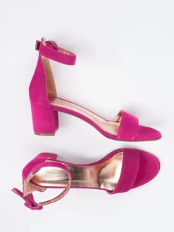 Konstantin Starke – Sandalette aus Veloursleder pink