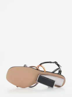 Konstantin Starke – Sandaletten aus Metallicleder Multicolor