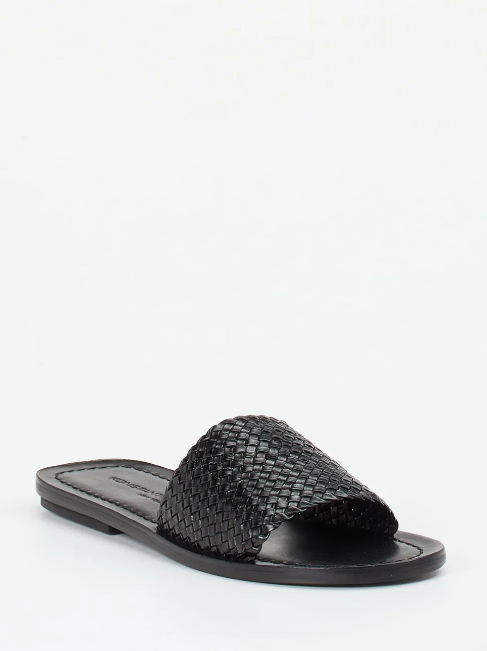 Konstantin Starke – Sandalen aus Flechtleder Schwarz
