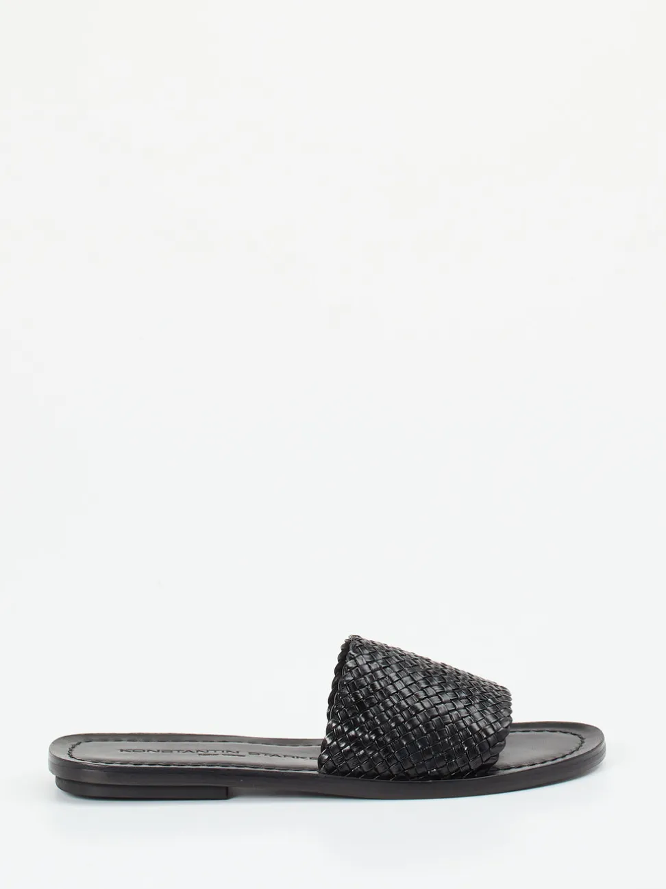 Konstantin Starke – Sandalen aus Flechtleder Schwarz