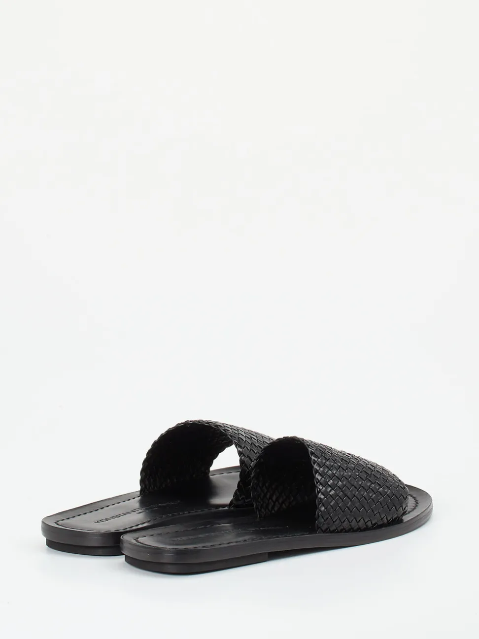 Konstantin Starke – Sandalen aus Flechtleder Schwarz
