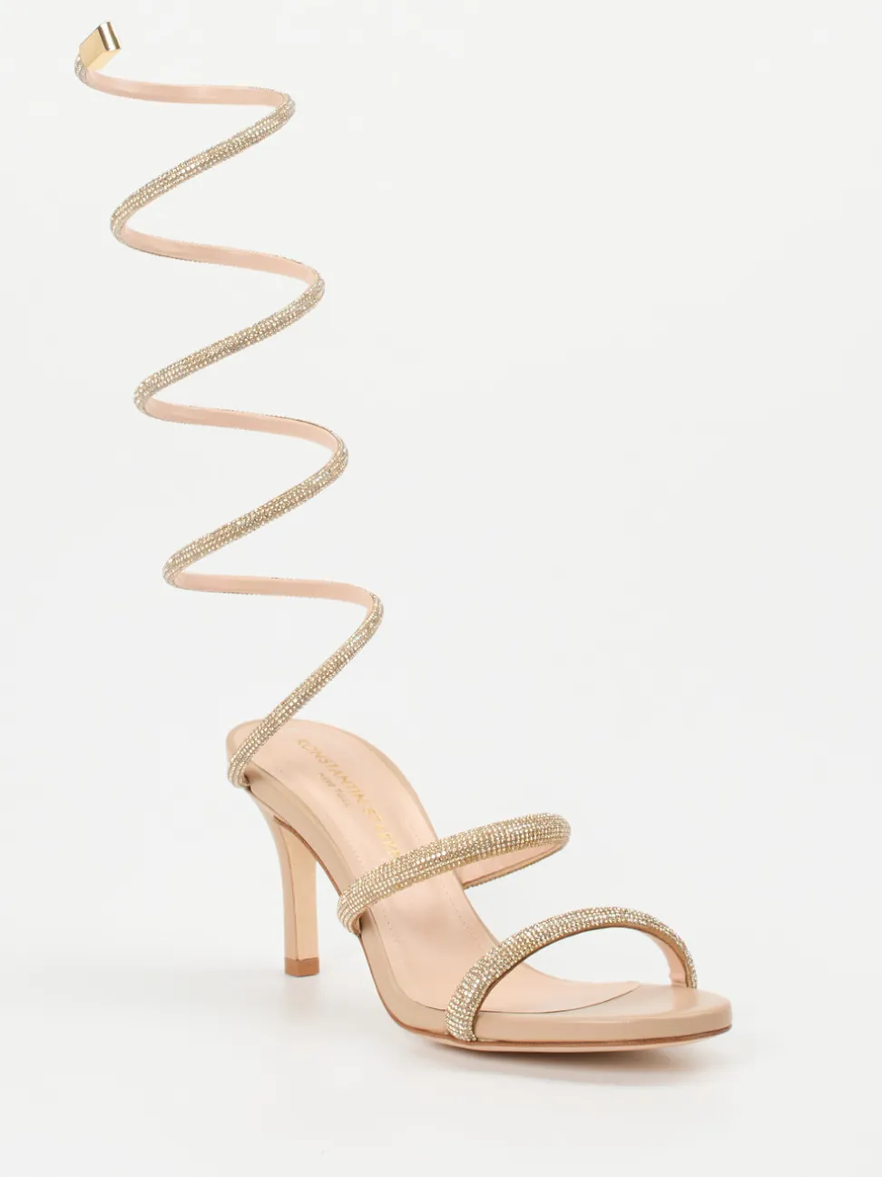 Konstantin Starke – Sandaletten aus Metallicleder nude