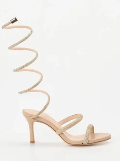 Konstantin Starke – Sandaletten aus Metallicleder nude