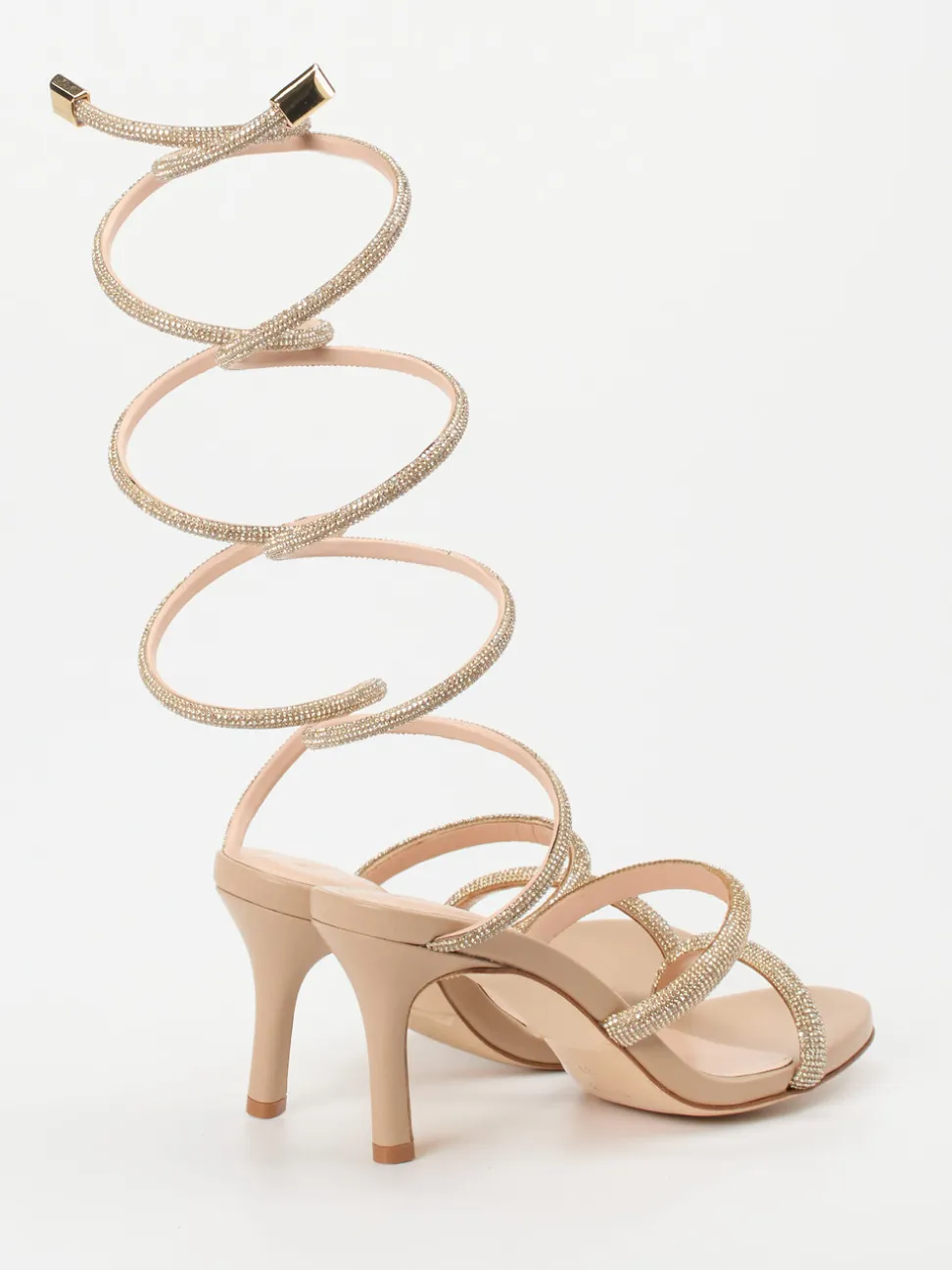 Konstantin Starke – Sandaletten aus Metallicleder nude