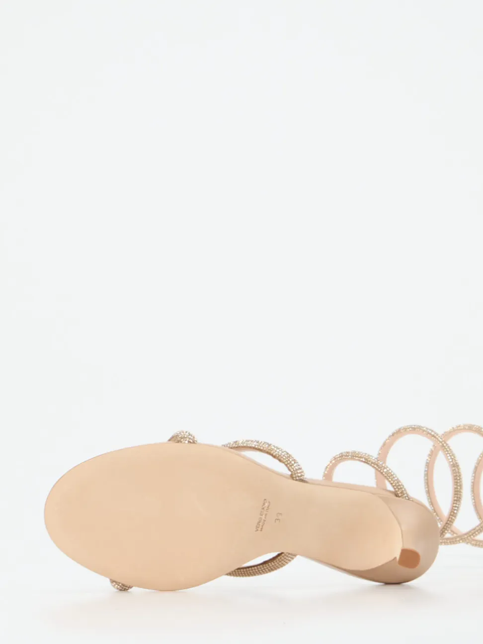 Konstantin Starke – Sandaletten aus Metallicleder nude
