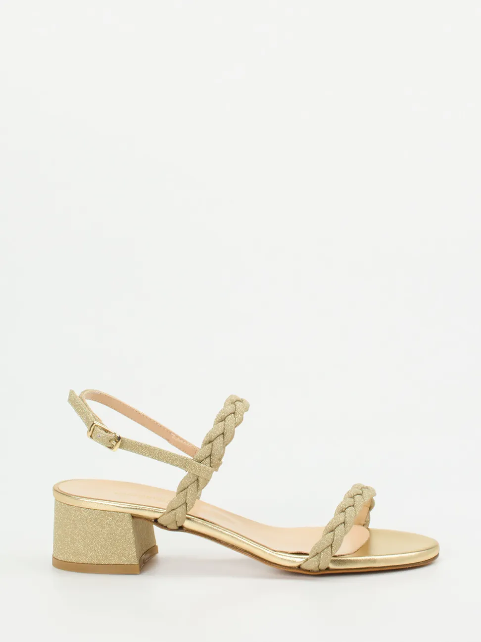 Konstantin Starke – Sandalette aus Metallicleder Gold