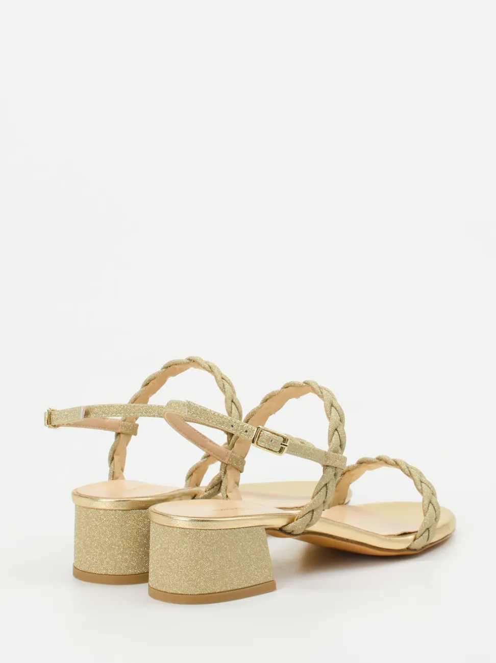 Konstantin Starke – Sandalette aus Metallicleder Gold