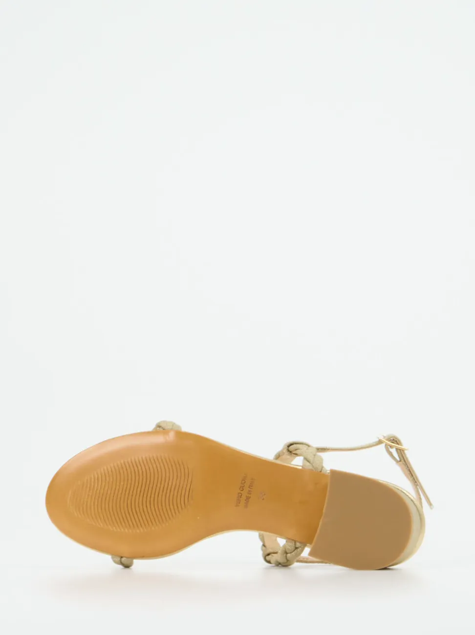 Konstantin Starke – Sandalette aus Metallicleder Gold
