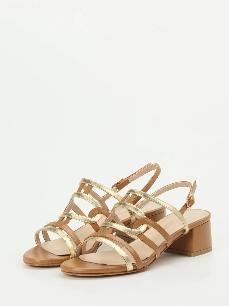 Konstantin Starke – Sandalette aus Metallicleder Braun