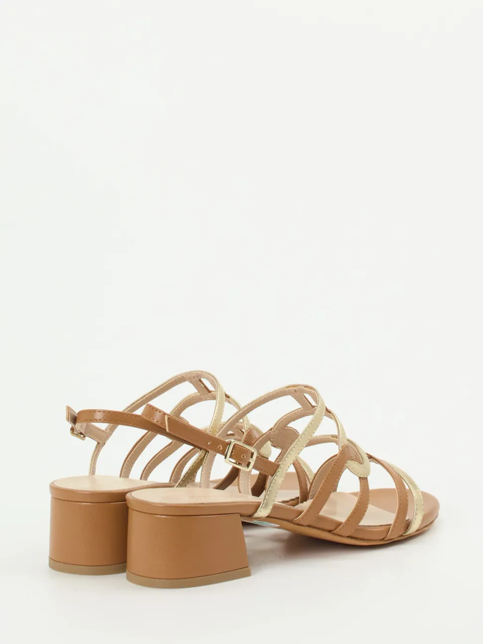 Konstantin Starke – Sandalette aus Metallicleder Braun