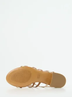 Konstantin Starke – Sandalette aus Metallicleder Braun