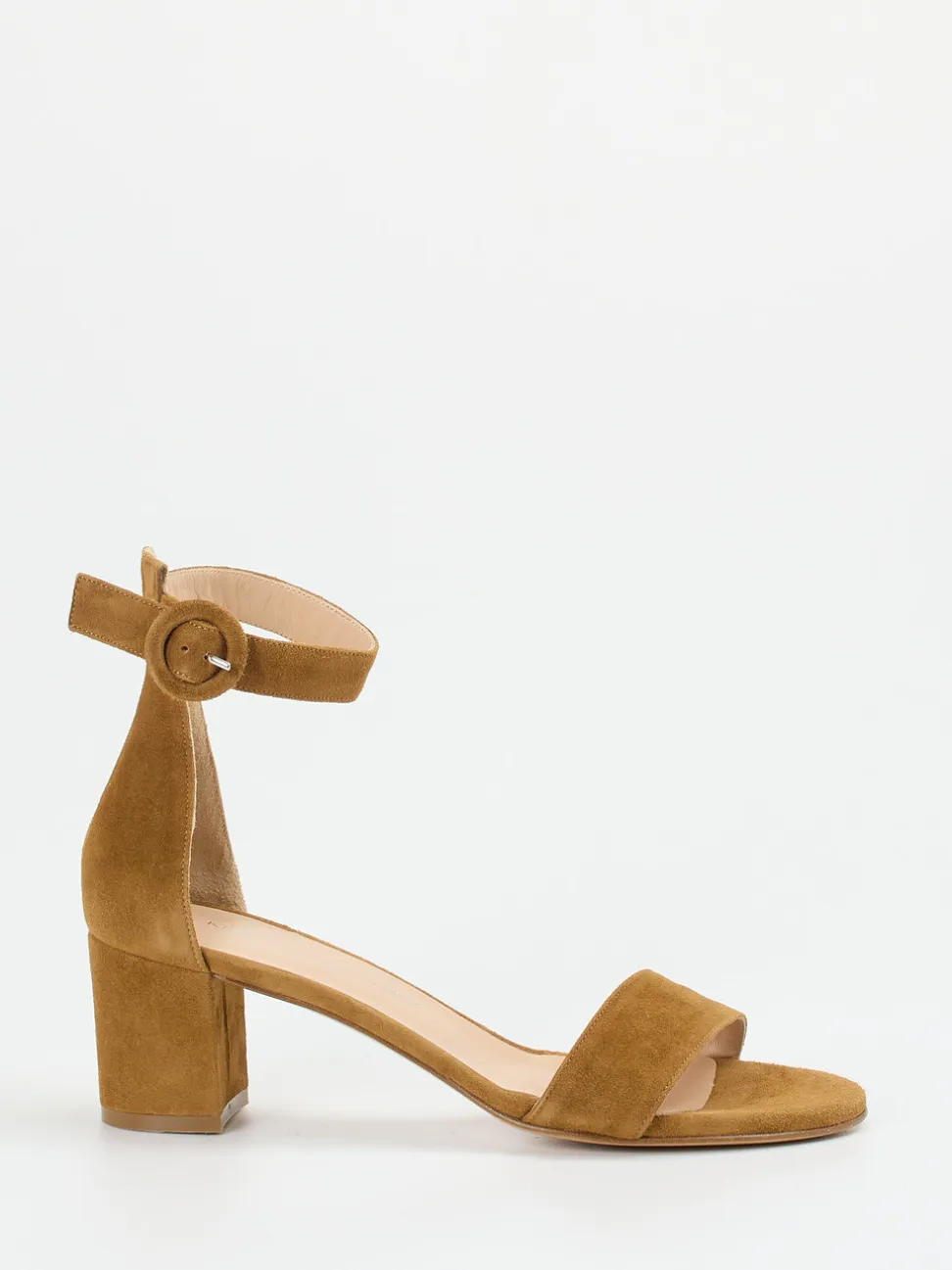 Konstantin Starke – Sandalette aus Veloursleder cognac