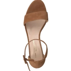 Konstantin Starke – Sandalette aus Veloursleder cognac