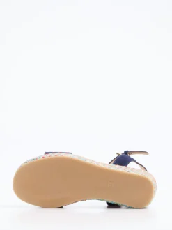 Konstantin Starke – Sandalen aus Veloursleder Dunkelblau