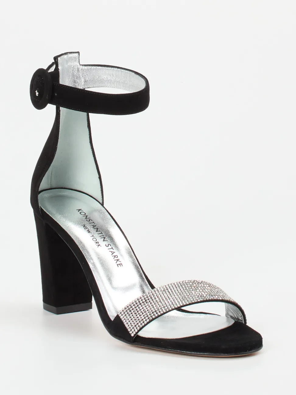 Konstantin Starke – Sandalette aus Veloursleder schwarz