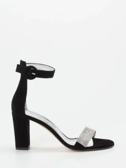 Konstantin Starke – Sandalette aus Veloursleder schwarz
