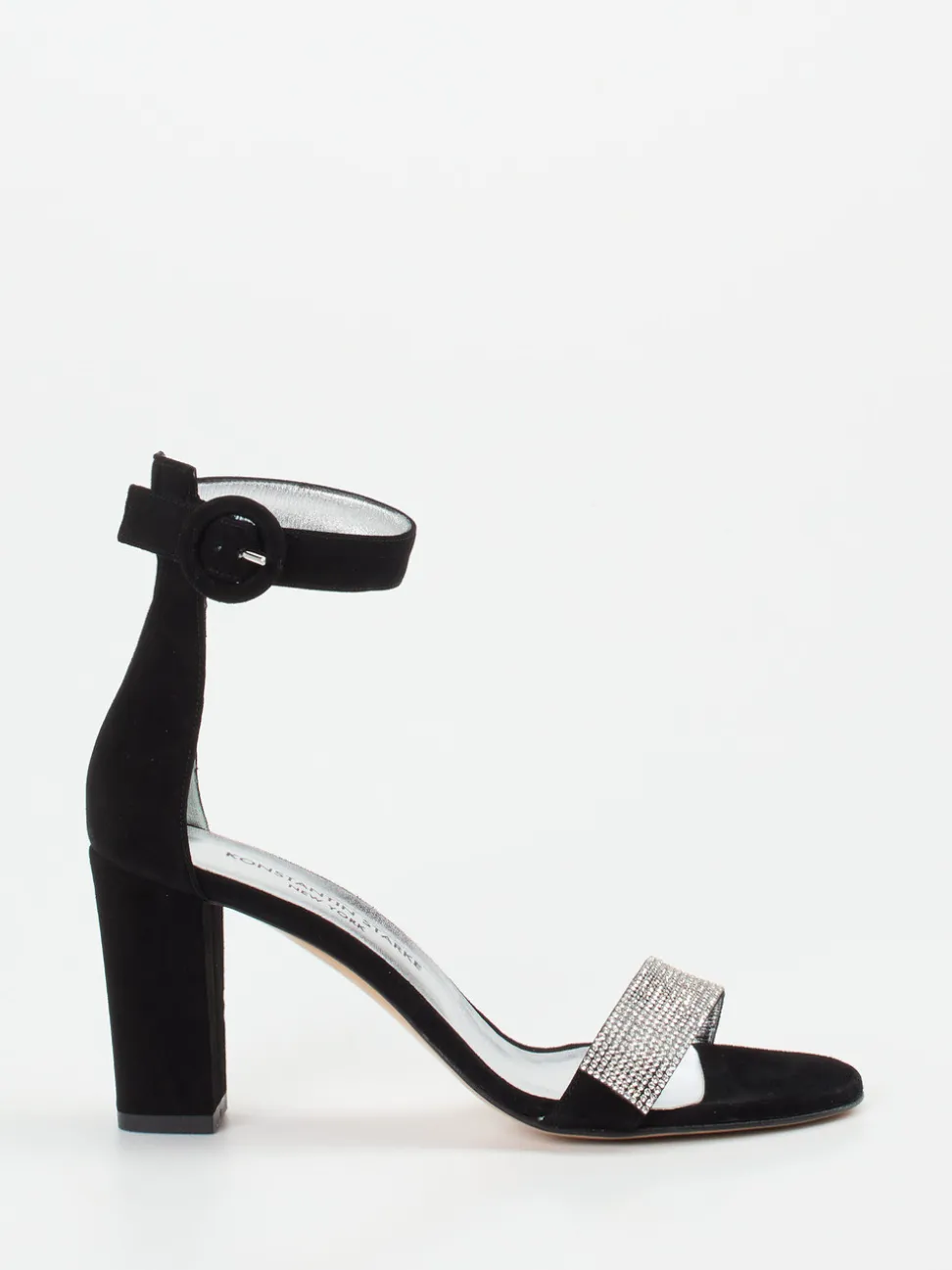 Konstantin Starke – Sandalette aus Veloursleder schwarz