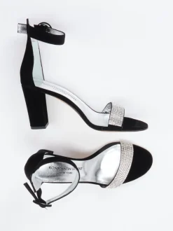 Konstantin Starke – Sandalette aus Veloursleder schwarz
