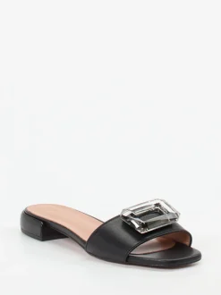 Konstantin Starke – Sandalen aus Lammleder Schwarz