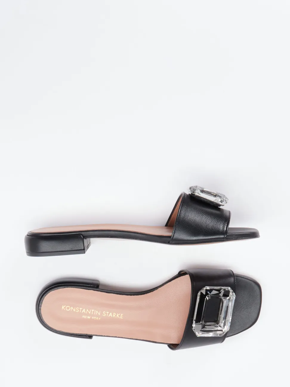 Konstantin Starke – Sandalen aus Lammleder Schwarz
