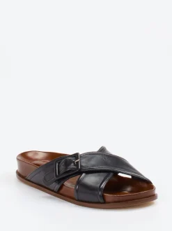 Konstantin Starke – Sandalen aus Lammleder schwarz