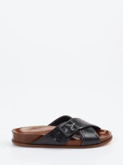 Konstantin Starke – Sandalen aus Lammleder schwarz