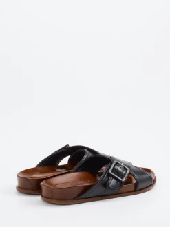 Konstantin Starke – Sandalen aus Lammleder schwarz