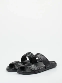 Konstantin Starke – Sandalen aus Flechtleder Schwarz