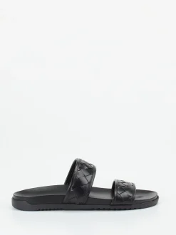 Konstantin Starke – Sandalen aus Flechtleder Schwarz