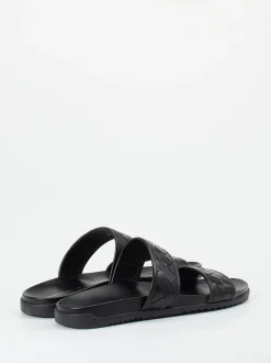 Konstantin Starke – Sandalen aus Flechtleder Schwarz